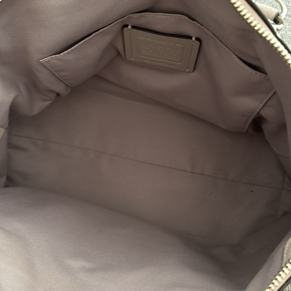 Coach Emma satchel in pebbled neutral leather taupe with a hint of gray! Perfect - Picture 8 of 8